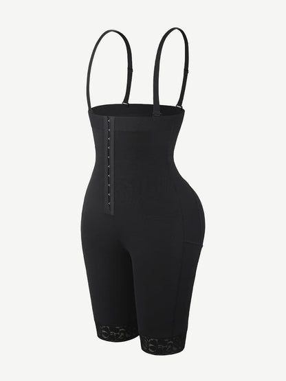 Pantalones cortos postoperatorios de cintura alta hasta la rodilla, elásticos y sexys.