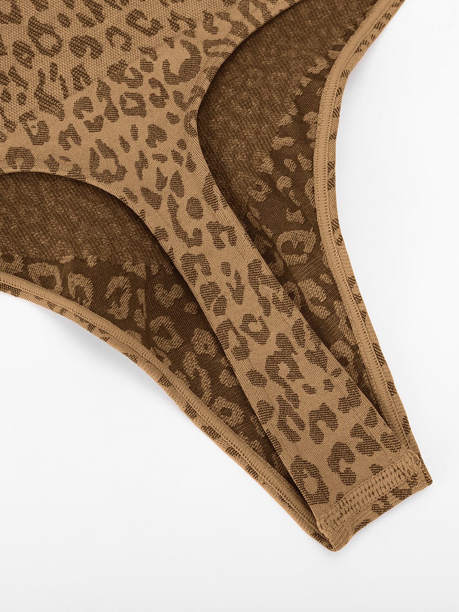 Braguitas antibacterianas con control de abdomen y estampado de leopardo