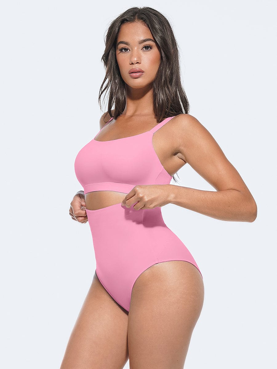 Bragas moldeadoras antibacterianas de cintura alta con banda elástica