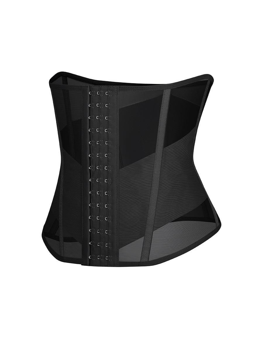 Faja moldeadora de cintura y abdomen de malla transpirable con 7 huesos de acero