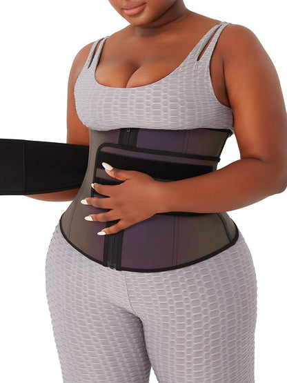 Faja moldeadora de cintura de látex reflectante arcoíris,   marca privada