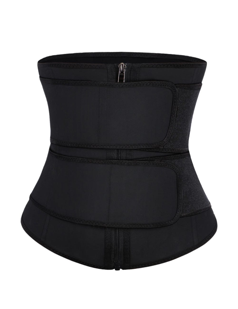 Faja moldeadora de cintura de látex de talla grande, con doble cinturón y 7 varillas de acero y clips integrados en el interior.
