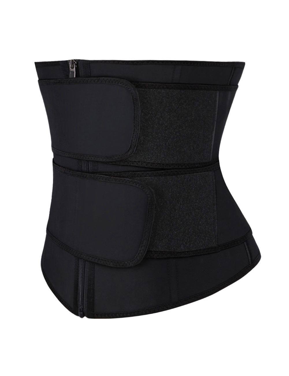 Faja moldeadora de cintura de látex de talla grande, con doble cinturón y 7 varillas de acero y clips integrados en el interior.
