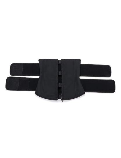 Faja moldeadora de cintura de látex de talla grande, con doble cinturón y 7 varillas de acero y clips integrados en el interior.