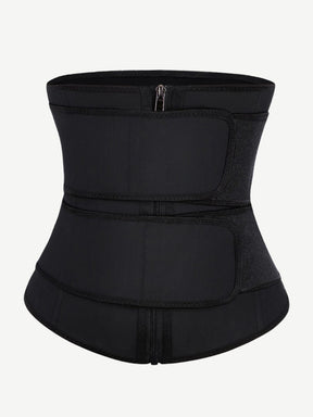 Faja moldeadora de cintura de látex de talla grande, con doble cinturón y 7 varillas de acero y clips integrados en el interior.