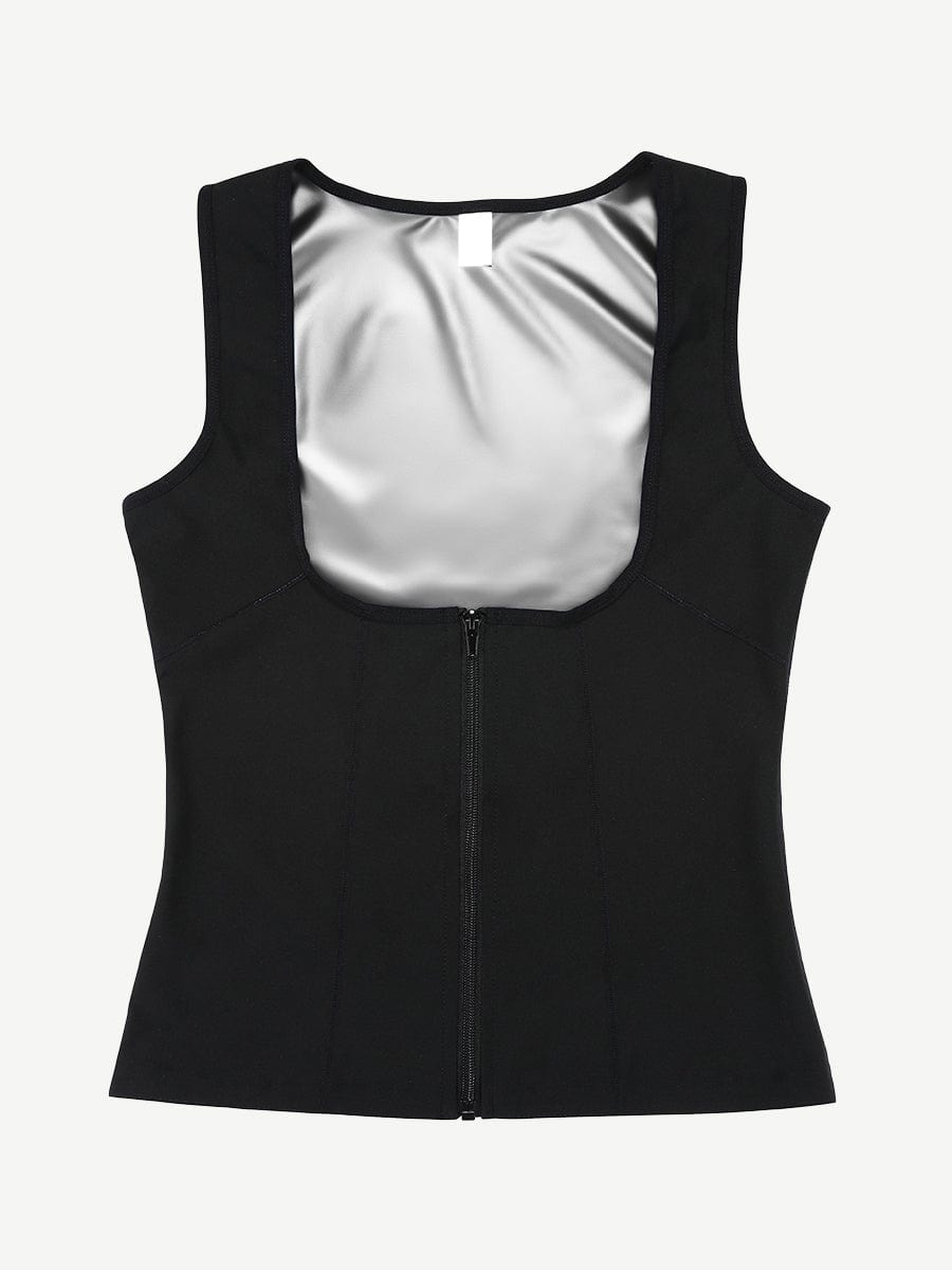 Chaleco azul con cremallera, talla grande, para una postura correcta