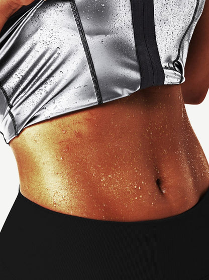 Chaleco azul con cremallera, talla grande, para una postura correcta