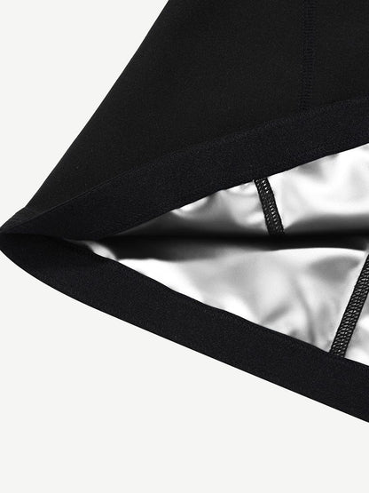 Chaleco azul con cremallera, talla grande, para una postura correcta