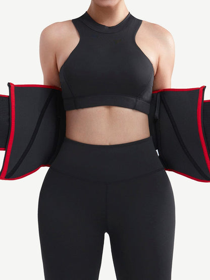 Faja moldeadora de cintura de neopreno negro con 10 varillas de acero, color negro