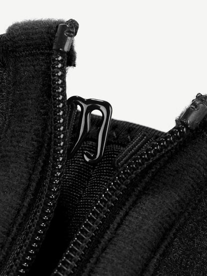 Faja moldeadora de cintura de neopreno con tres cinturones y cremallera para aplanar el abdomen