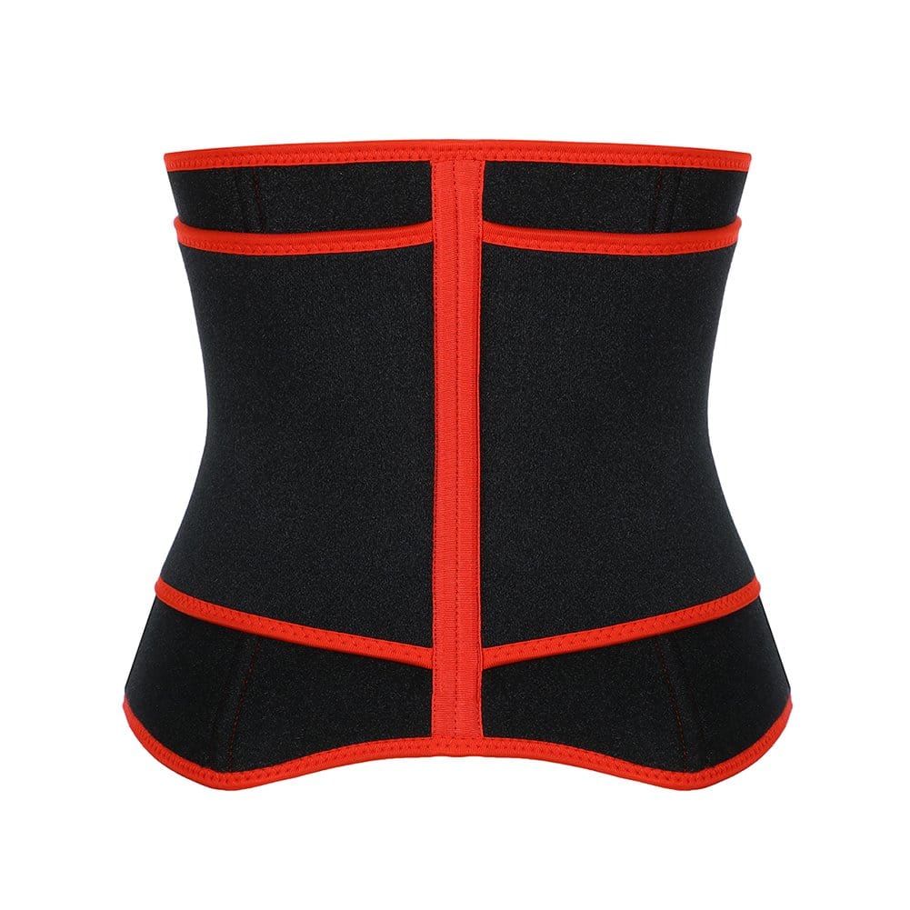 Faja moldeadora de cintura de neopreno negro con 10 varillas de acero, color negro