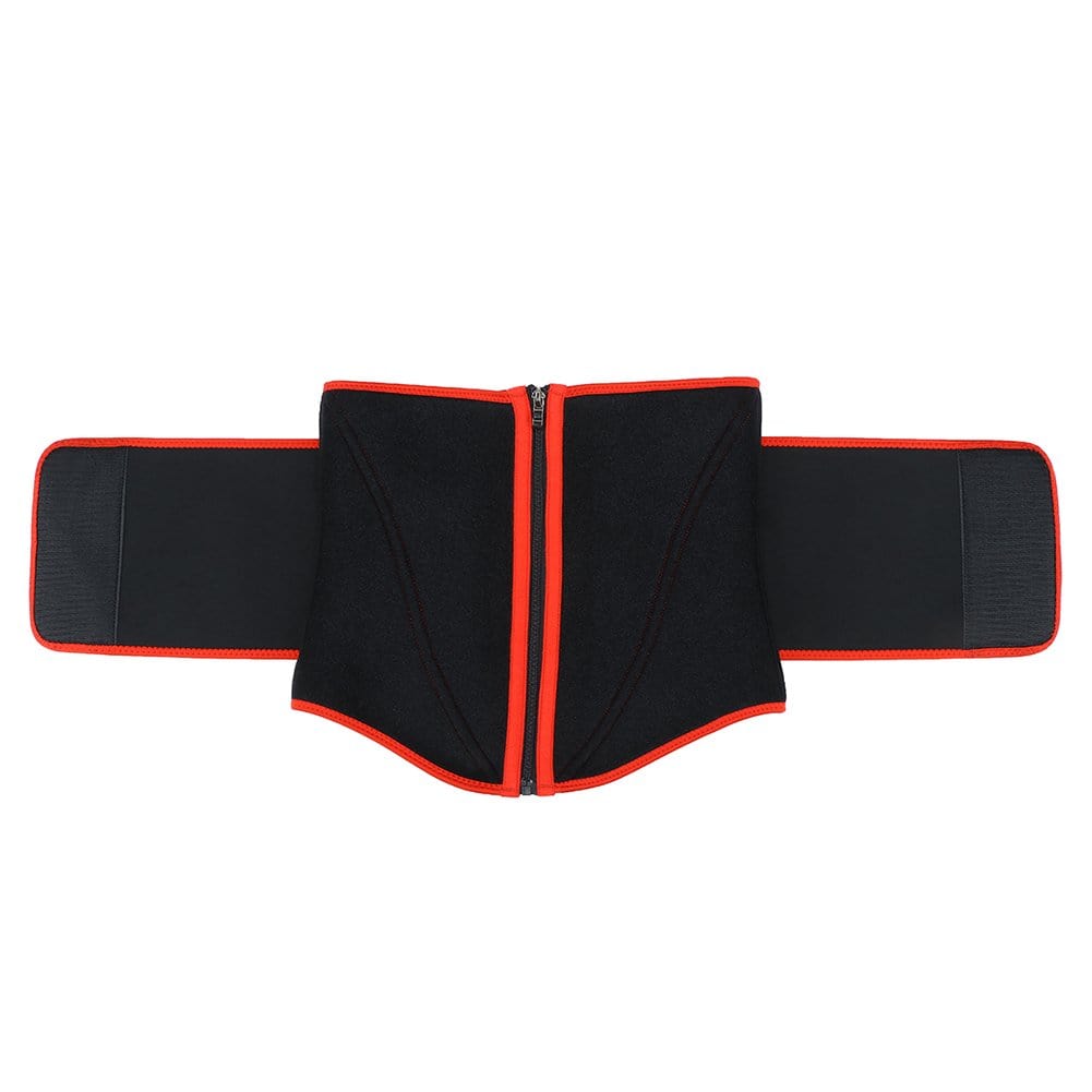Faja moldeadora de cintura de neopreno negro con 10 varillas de acero, color negro