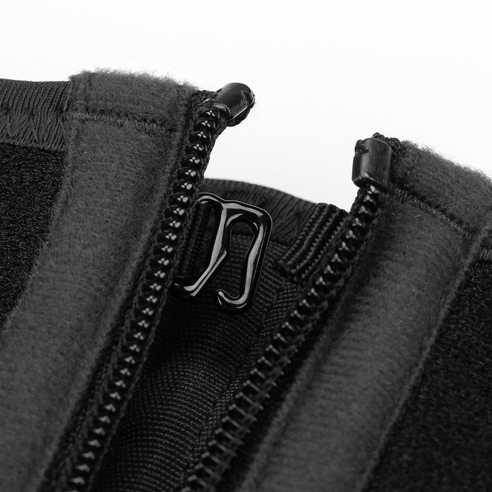 Faja moldeadora de cintura de neopreno negro con 10 varillas de acero, color negro