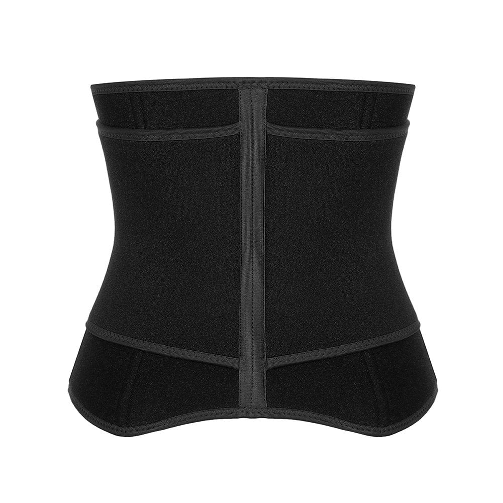 Faja moldeadora de cintura de neopreno negro con 10 varillas de acero, color negro