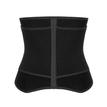 Faja moldeadora de cintura de neopreno negro con 10 varillas de acero, color negro