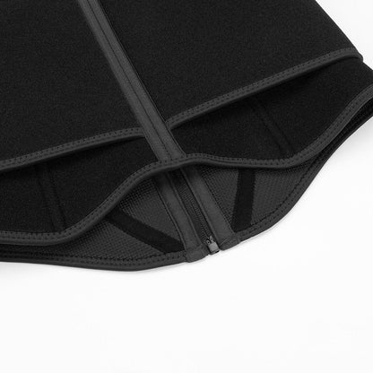 Faja moldeadora de cintura de neopreno negro con 10 varillas de acero, color negro