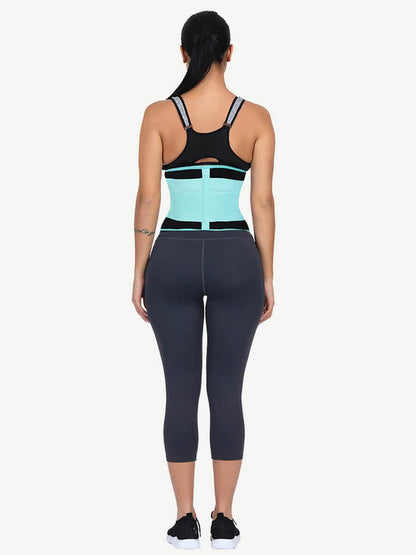 Faja reductora de cintura con hueso desmontable, color amarillo, talla grande, diseño meticuloso
