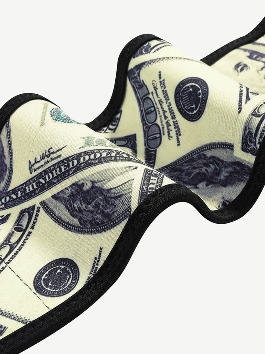 Faja moldeadora de cintura de látex con doble cinturón, diseño de dólar