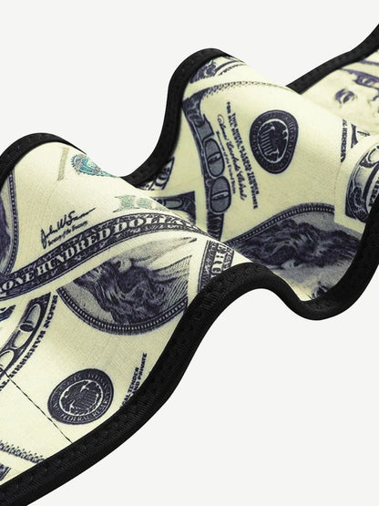 Faja moldeadora de cintura de látex con doble cinturón, diseño de dólar