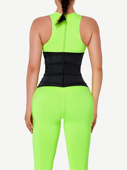 Faja moldeadora de abdomen con 7 varillas de acero y cremallera de látex para control de abdomen