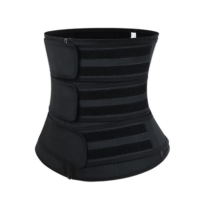 Faja moldeadora de abdomen con 7 varillas de acero y cremallera de látex para control de abdomen