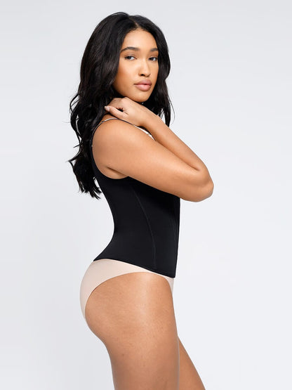 Chaleco de entrenamiento de cintura con soporte para el pecho en forma de U con faja de acero de 13 huesos incorporada